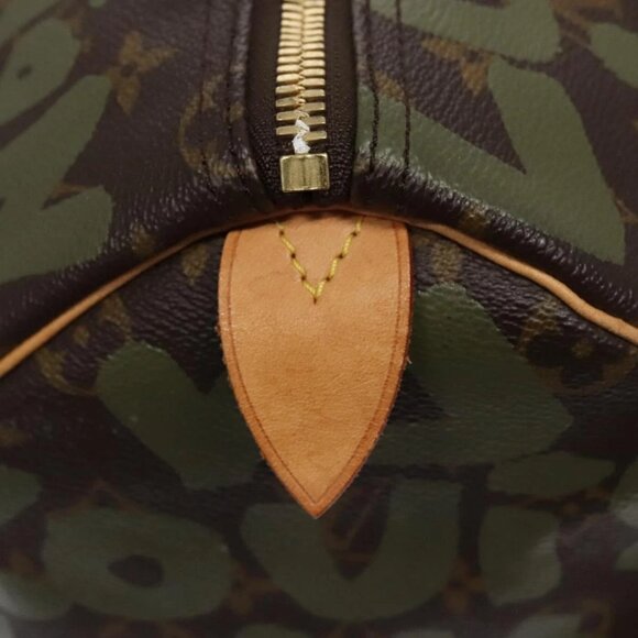 LOUIS VUITTON Monogram graffiti Keepall 50 Boston Bag Khaki M92196 Auth EC602AV - Picture 12 of 16